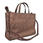 Monogram Jacquard Medium Shopping Bag Chocolate