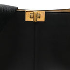 Vitello Seta Glazed Fabric FF 1974 Medium Peekaboo X-Lite Black Mogano Panna
