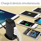 6 USB Colorful Tower for Every Desk at Home or Office charge any Gadget