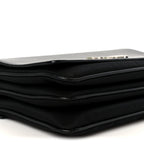 Saffiano Tessuto Nylon Chain Shoulder Bag Black