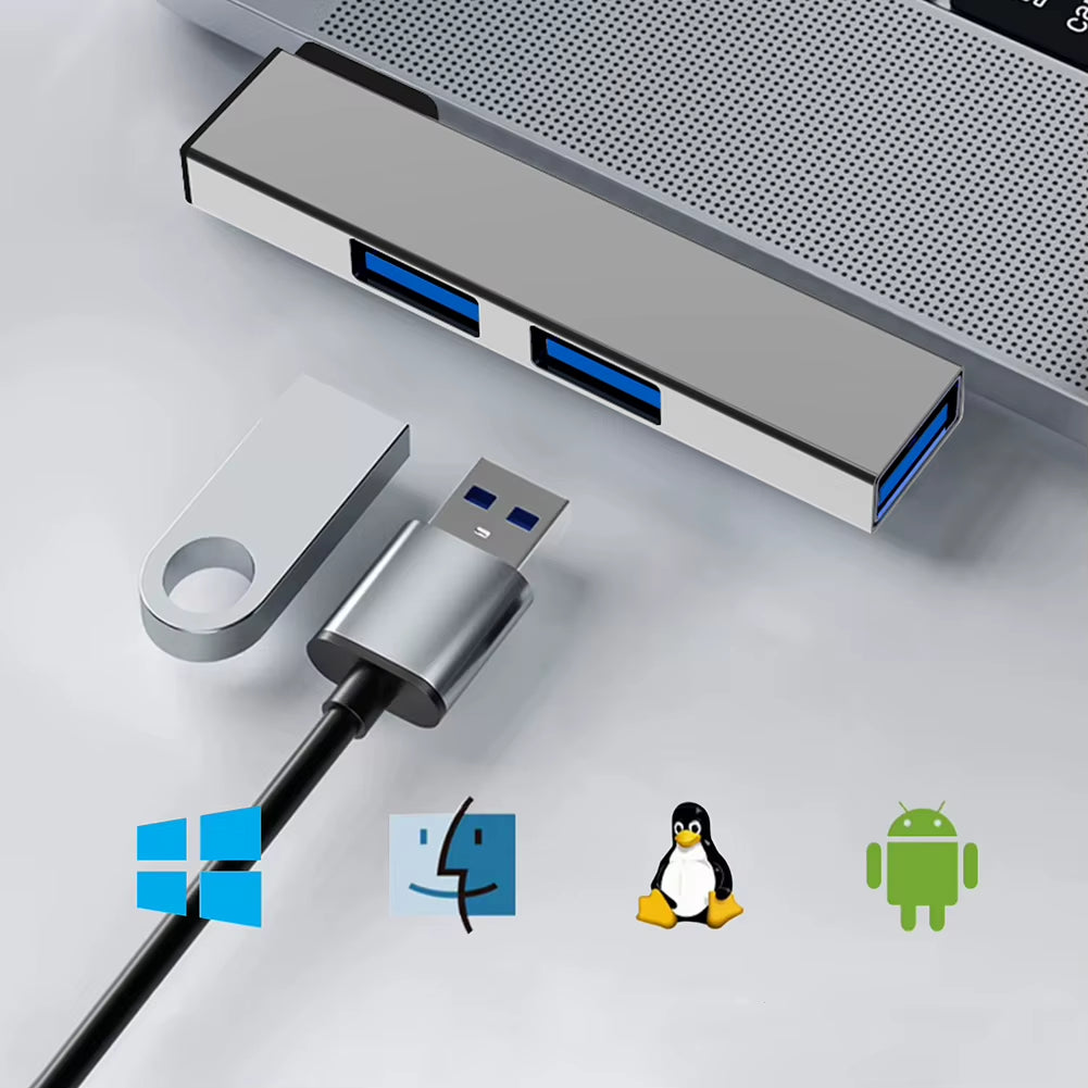 3-in-1 USB Docking Station with OTG, USB 3.0 Hub, 3 USB Ports, 5.0Gbps Data Transfer Speed for PC and Laptop