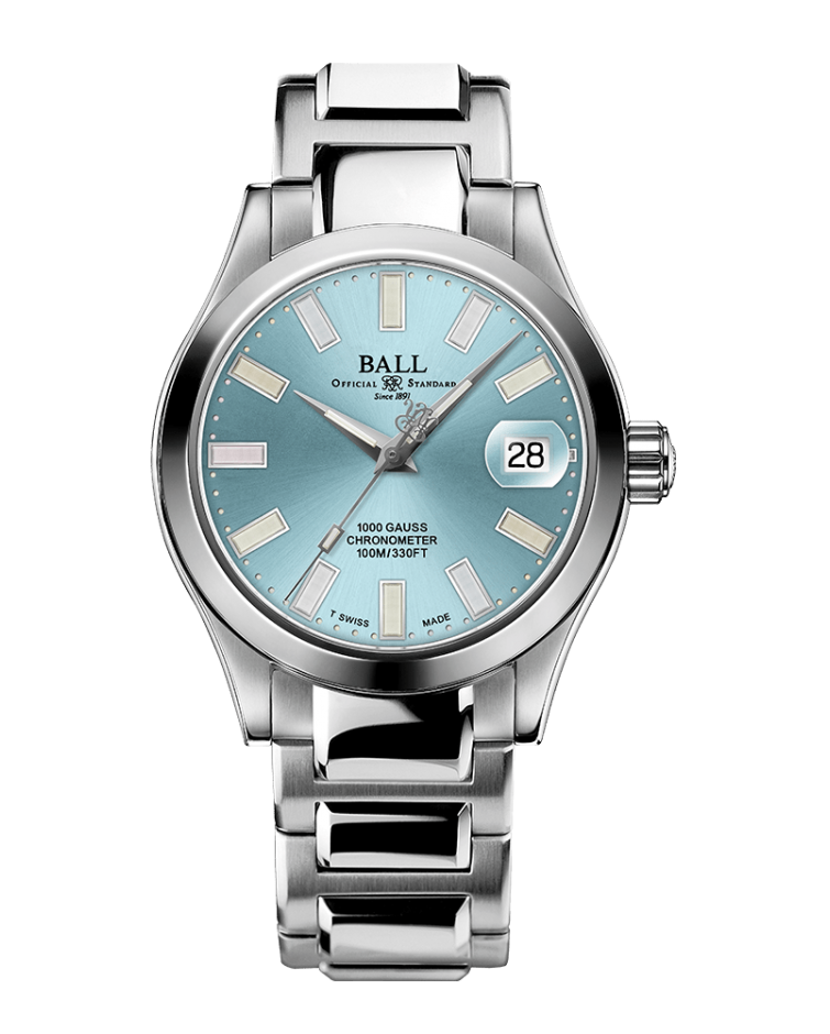 Ball Ladies Watch Engineer III Marvelight Chronometer Ice Blue