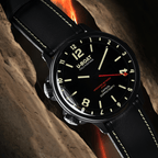 U-Boat Men's Watch Capsoil Doppiotempo 55mm DLC Black Rehaut