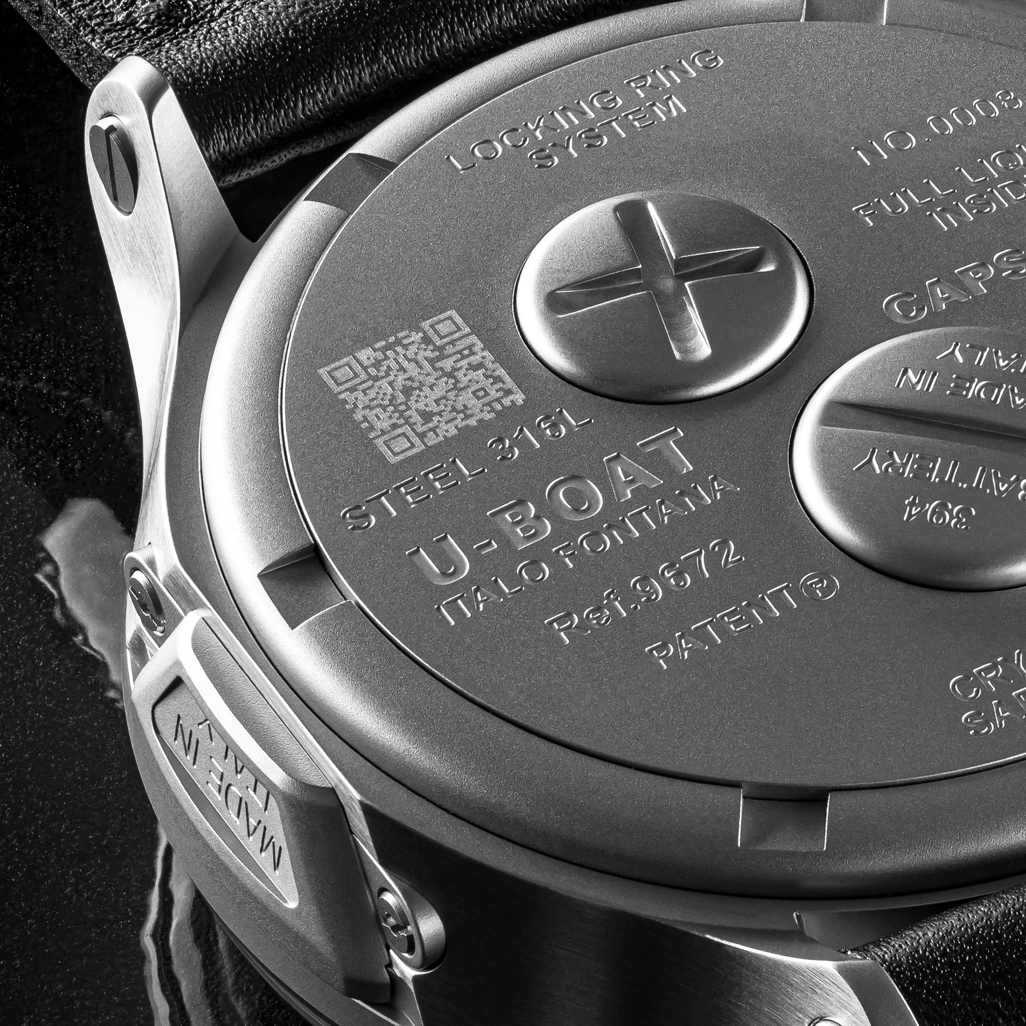 U-Boat Men's Watch Capsoil Doppiotempo 55mm Silver Beige Rehaut