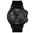 U-Boat Men's Watch Capsoil Doppiotempo 55mm Black Red Rehaut