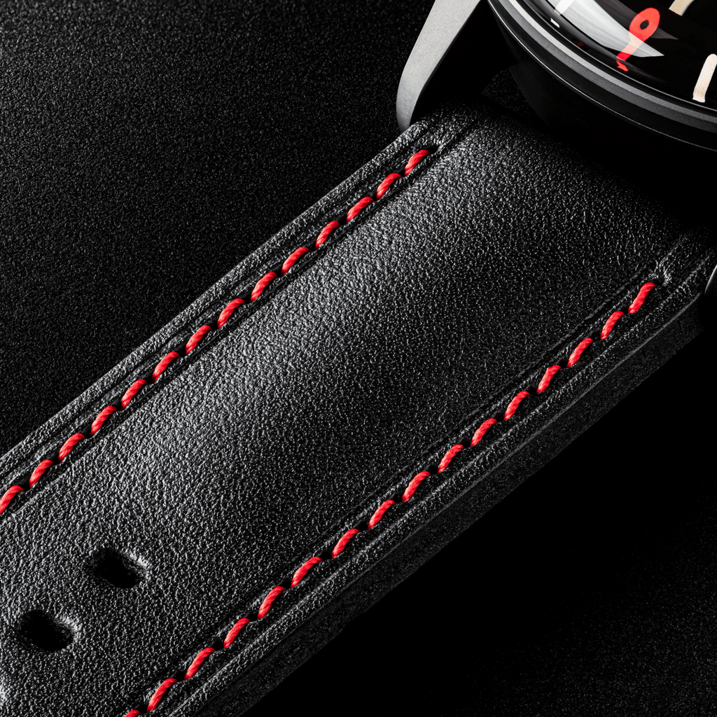 U-Boat Men's Watch Capsoil Doppiotempo 55mm Black Red Rehaut