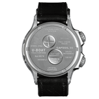 U-Boat Men's Watch Capsoil Doppiotempo 55mm Silver Red Rehaut