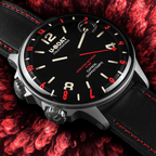 U-Boat Men's Watch Capsoil Doppiotempo 55mm Silver Red Rehaut