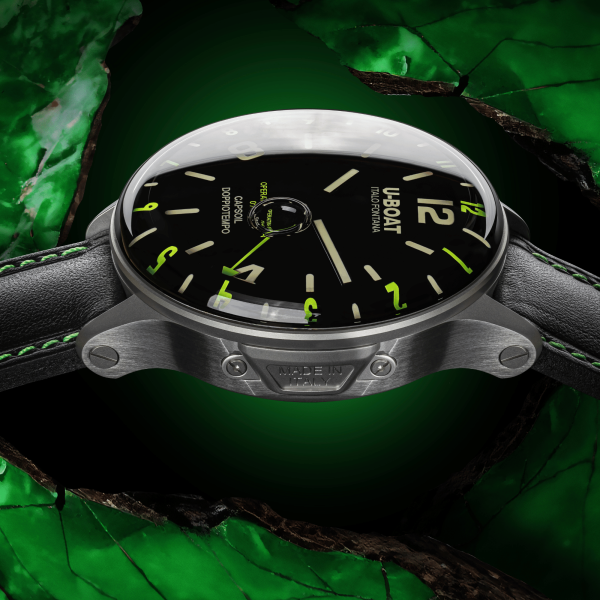 U-Boat Men's Watch Capsoil Doppiotempo 55mm Black Green Rehaut