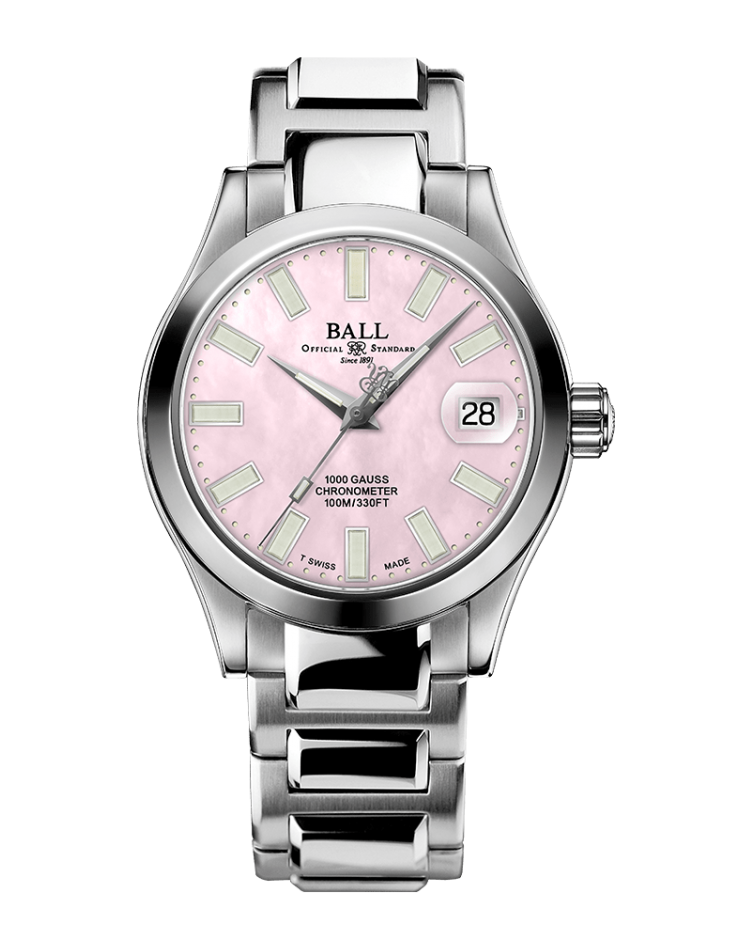 Ball Ladies Watch Engineer III Marvelight Chronometer Pink
