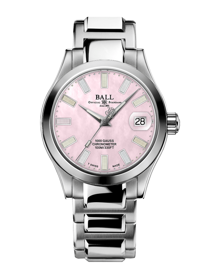 Ball Ladies Watch Engineer III Marvelight Chronometer Pink