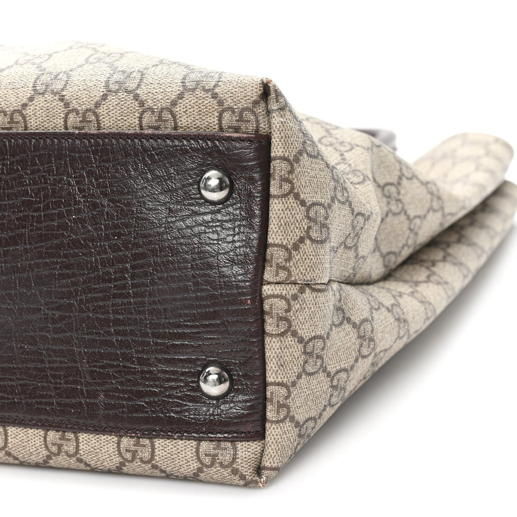 GG Plus Monogram Small Vertical Tote Dark Brown