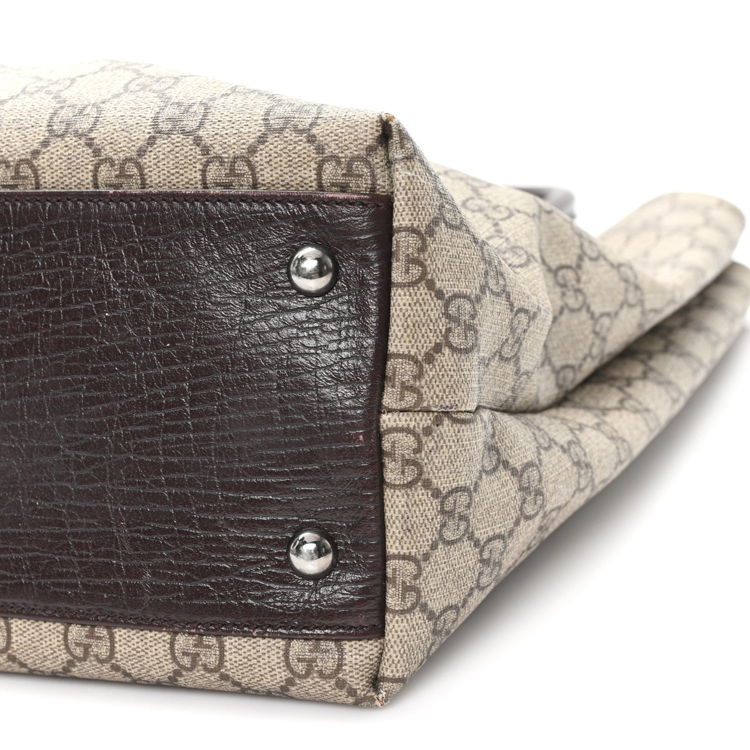 GG Plus Monogram Small Vertical Tote Dark Brown