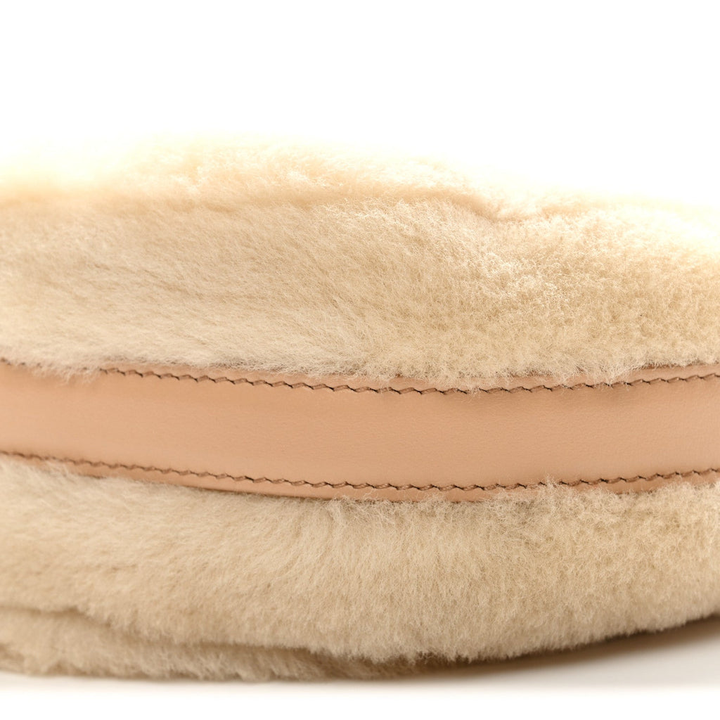 Shearling Arque Shoulder Bag Ecru Noisette