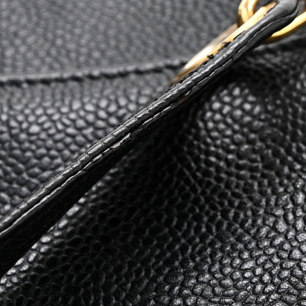 Caviar CC Flap Shoulder Bag Black