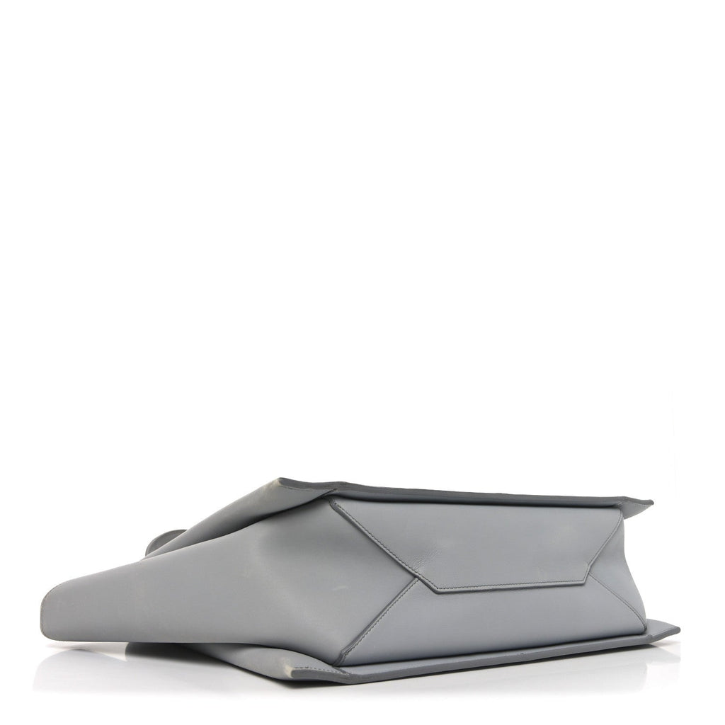 Smooth Calfskin Medium Tri-Fold Bag Pearl Grey