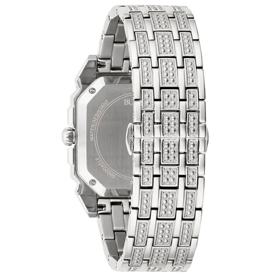 Bulova Crystal Men's Octava Silver Watch