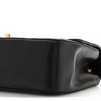 Lambskin Quilted Small Single Flap Black