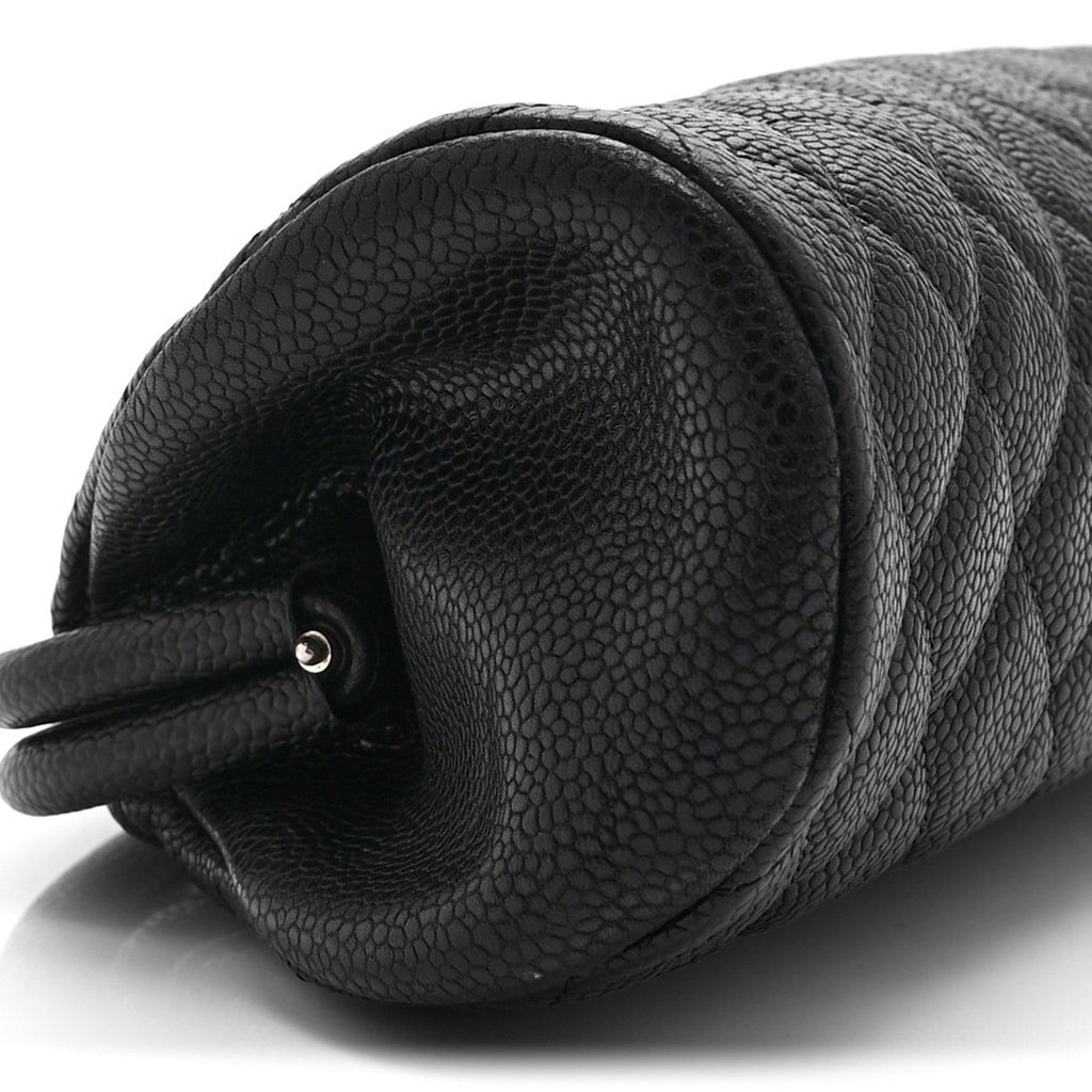Caviar Quilted Timeless Clutch Black