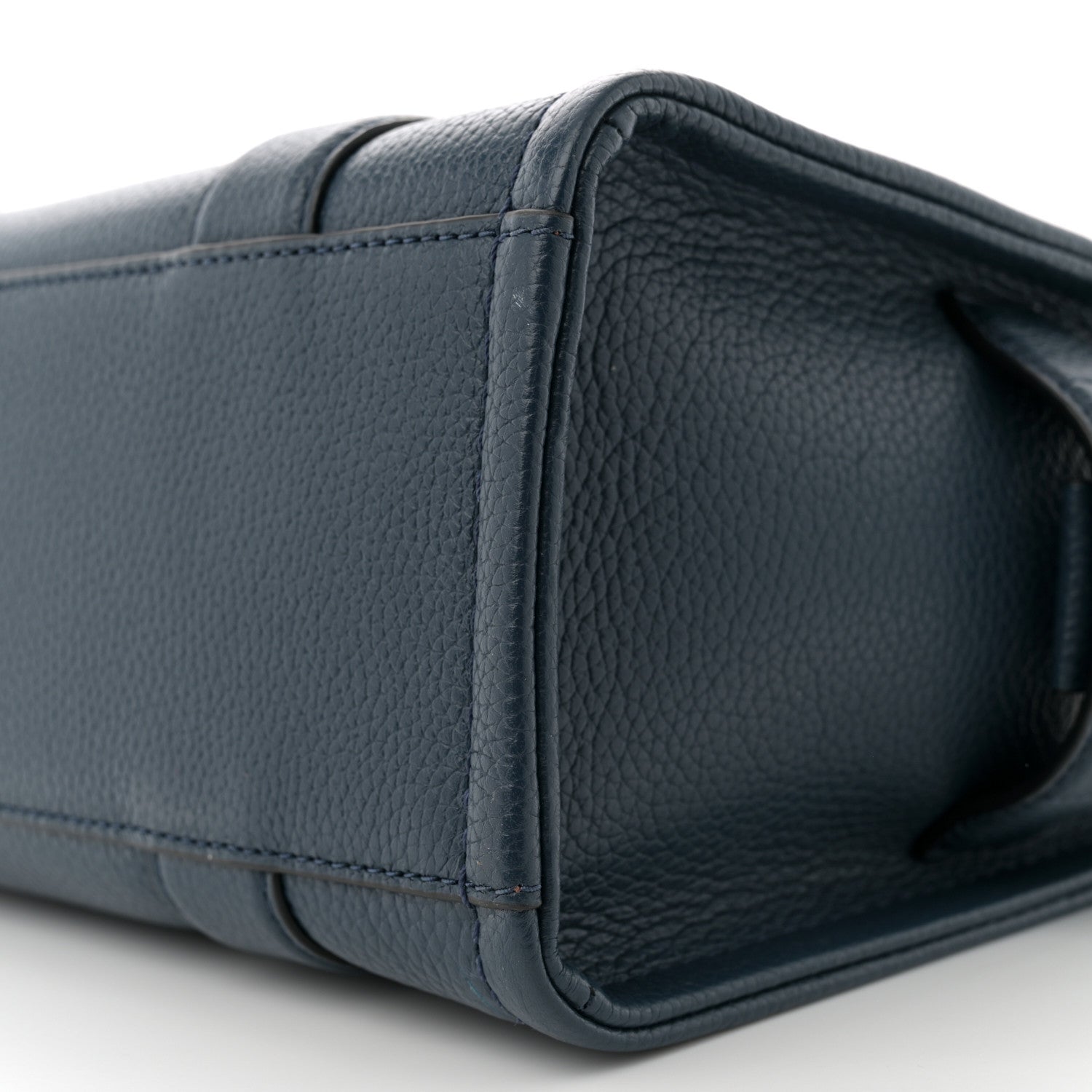 Grained Calfskin Small The Tote Bag Blue Sea