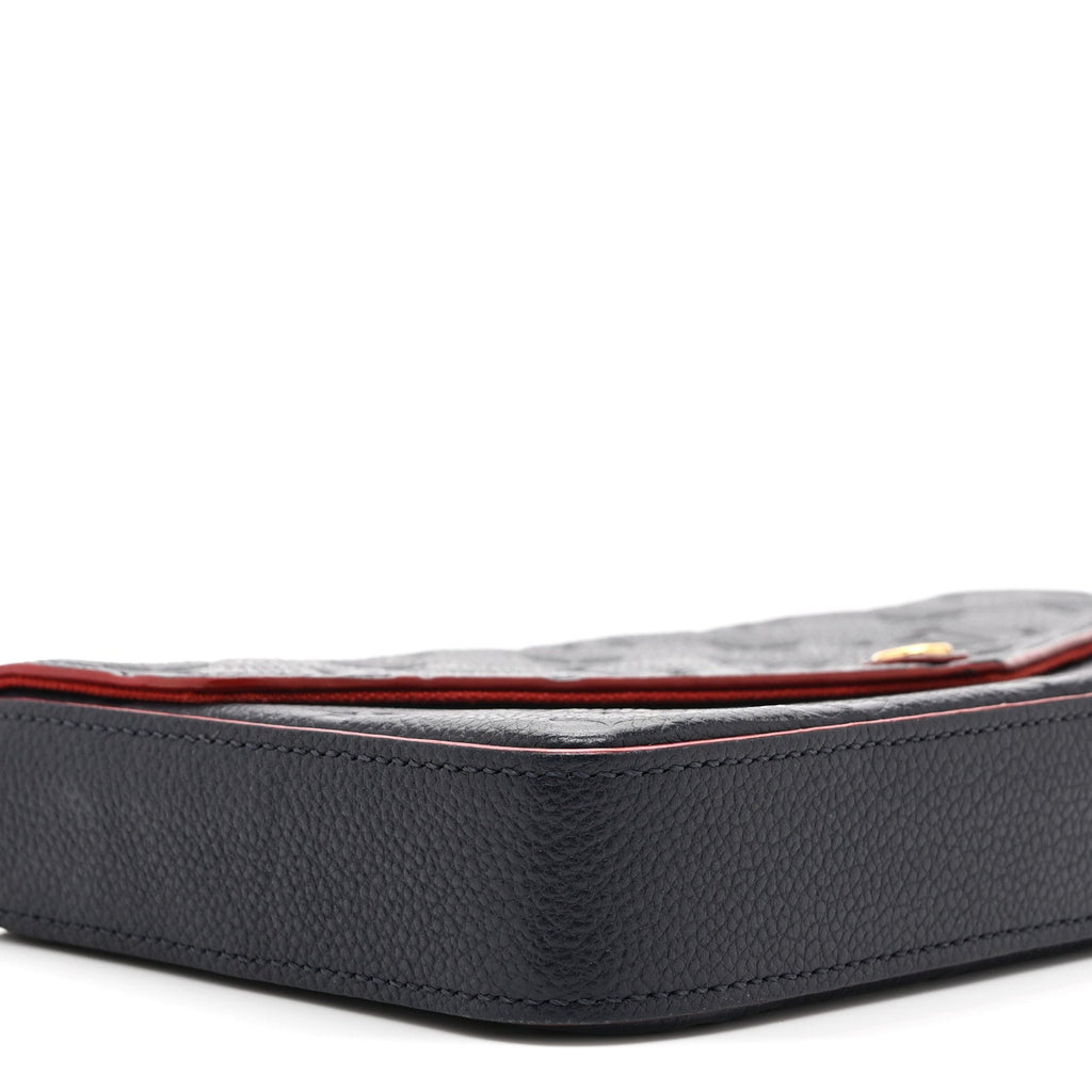 Empreinte Pochette Felicie Chain Wallet Marine Rouge
