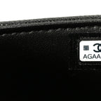 Shiny Caviar Mini Preppy Coco Shoulder Bag Black