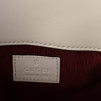 Lambskin Matelasse Mini GG Marmont Shoulder Bag White