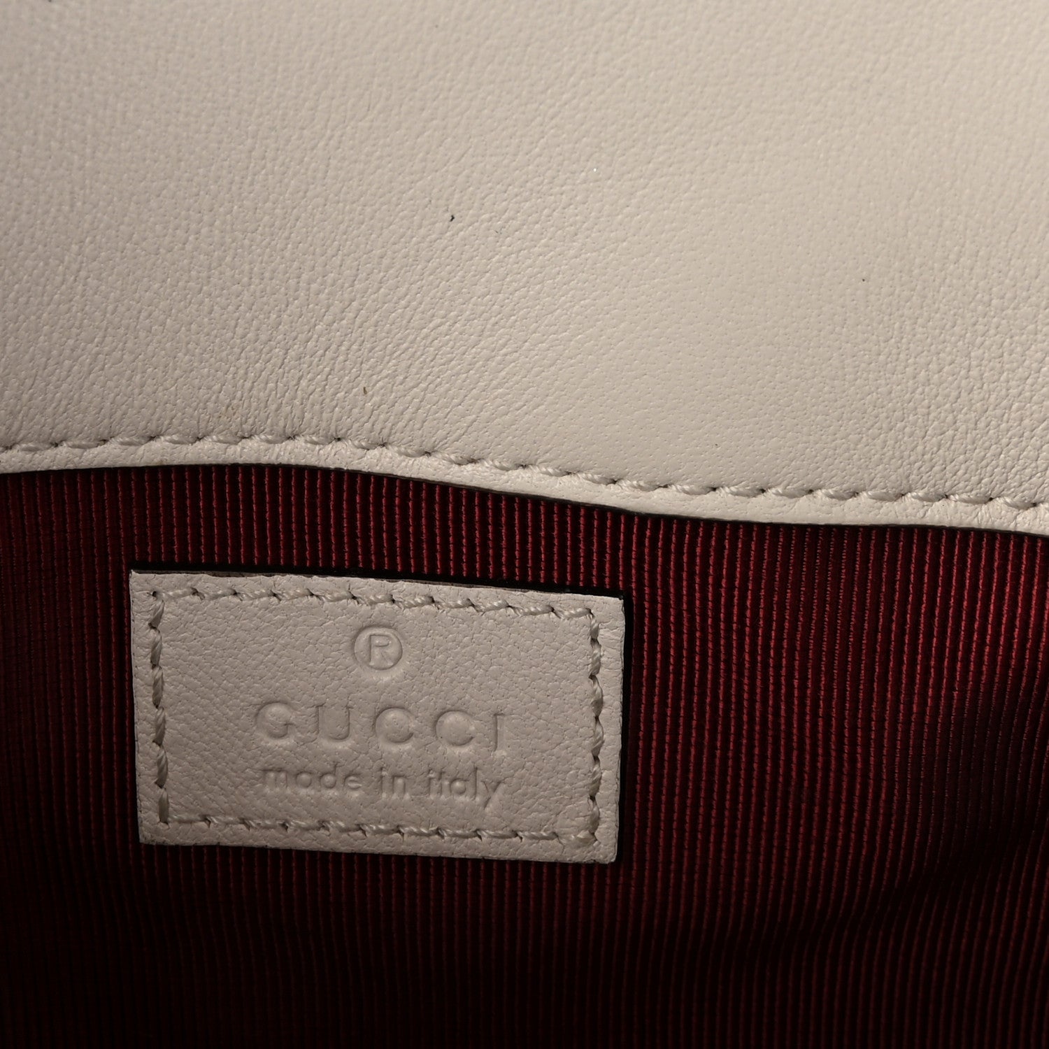 Lambskin Matelasse Mini GG Marmont Shoulder Bag White