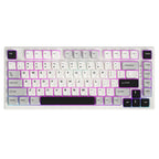 YZ75 75% Hot Swappable Wireless Gaming Mechanical Keyboard, RGB Backlights, BT5.0/2.4G/USB-C, Dye Sub PBT Keycaps for Linux/Win/Mac -white-Gateron Red Switch