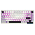 YZ75 75% Hot Swappable Wireless Gaming Mechanical Keyboard, RGB Backlights, BT5.0/2.4G/USB-C, Dye Sub PBT Keycaps for Linux/Win/Mac white-Gateron Black Switch