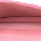 Tweed Quilted Flap Chain Waist Bag Pink