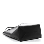 Shiny Calfskin Medium Puzzle Fold Tote Black