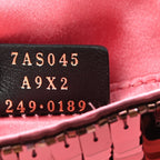 Sequin Paillettes Shiny Nappa Sex and the City Nano Maxi Buckle Baguette Charm Granata