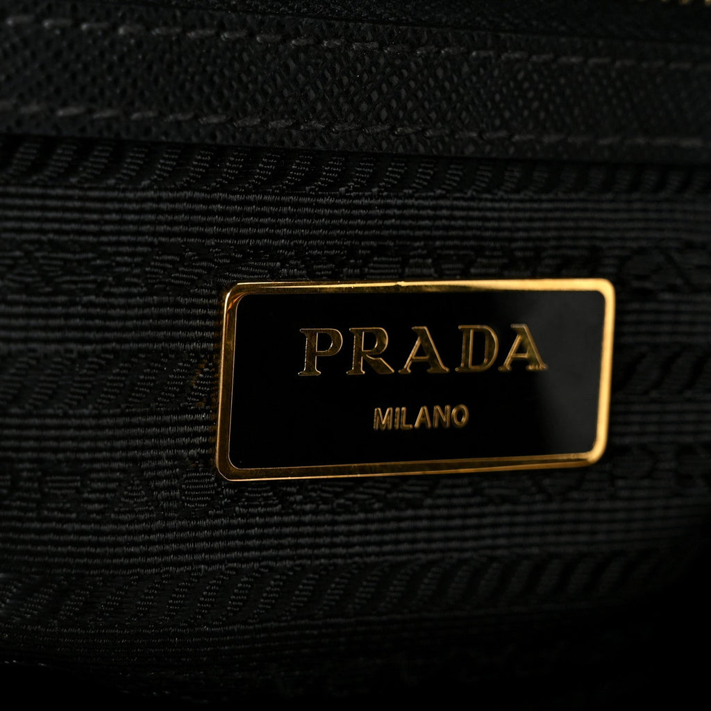 Saffiano Small Galleria Double Zip Tote Black