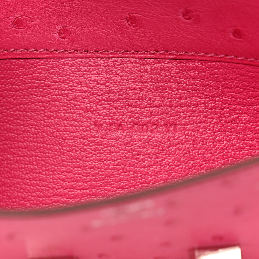 Ostrich Constance Long Wallet Rose Tyrien