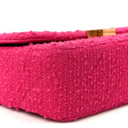 Boucle Tweed Patchwork Monogram Medium Jamie Baguette Magenta