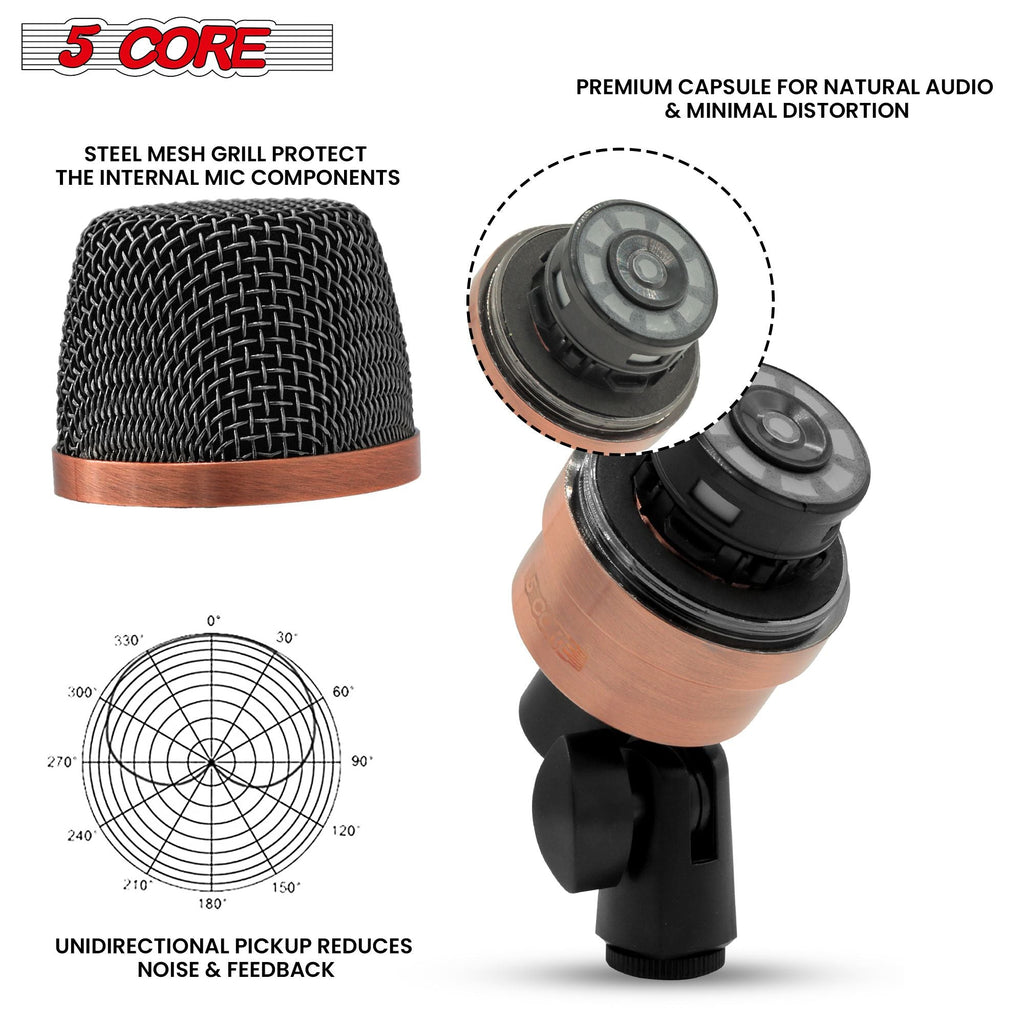 Tom Mic Wired Cardioid Bass Drum Microphone Kit High SPL Instrument Microfono w XLR Connection-  Tom XP COPPEREX