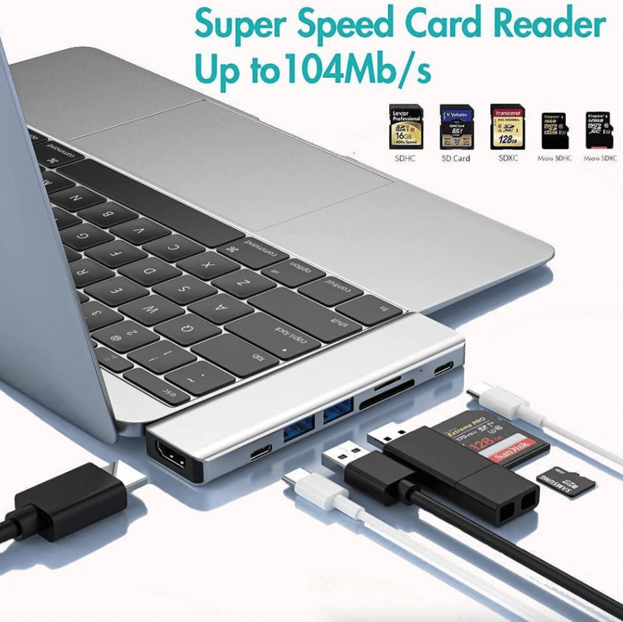 5-in-1 Multiport USB-C Hub Type C To USB 3.0 4K HDMI Adapter For Macbook Pro / Air USA