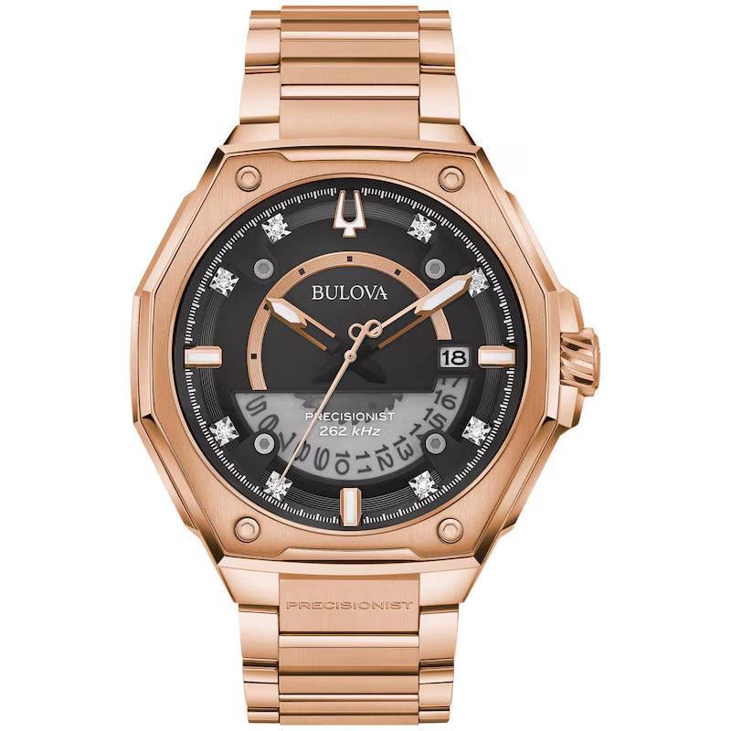 Bulova Icon Men's Black Diamond Watch