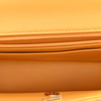 Lambskin Quilted Medium Crystal Top Handle Rectangular Flap Yellow