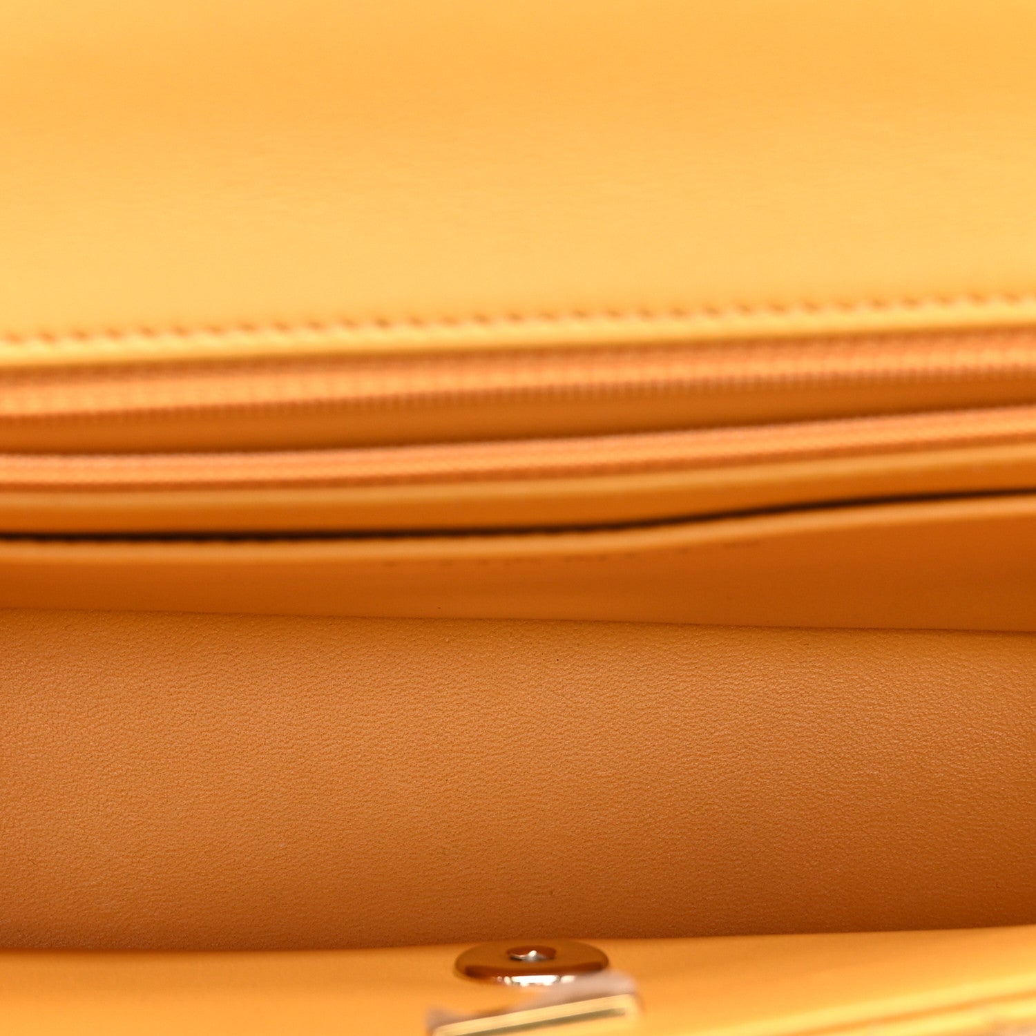 Lambskin Quilted Medium Crystal Top Handle Rectangular Flap Yellow