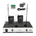 2 Channel Wireless Microphones w 2 Headset Portable Mini Mic Headset Microfono Inalambricos with Receiver - WM 301 HH