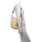 Raffia Mini Slit Tote Bag Natural Tan