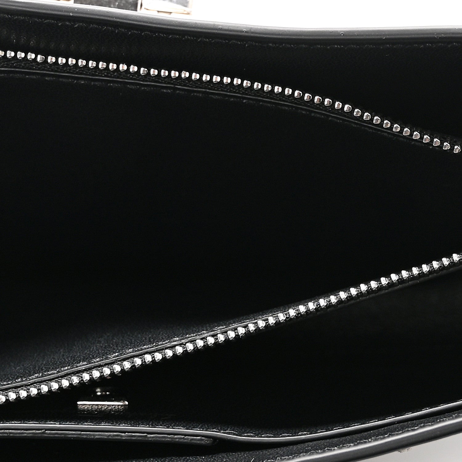 Calfskin Studded Trifolio Shoulder Bag Black