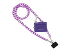 Women's Ice Chain & Pouch Phone Strap In Purple