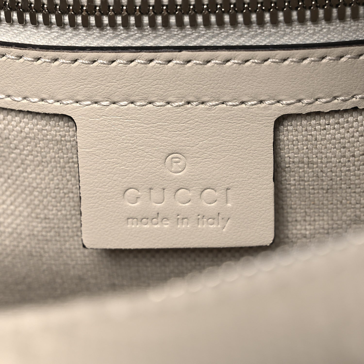 Calfskin GG Tennis Embossed Square Messenger Bag Mystic White