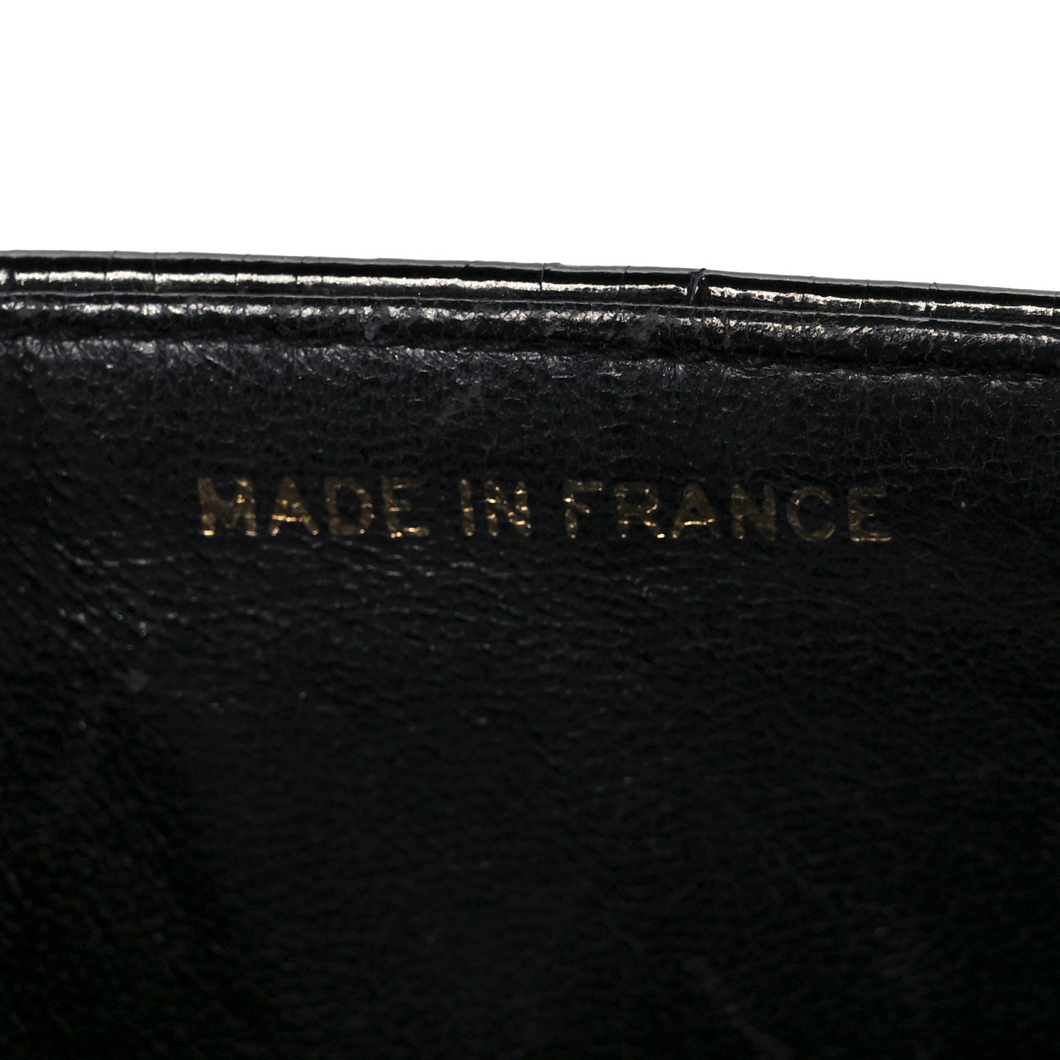 Patent Vertical Quilt Small Flap Black