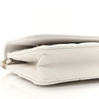 Caviar Quilted Enamel Coco Casino Wallet On Chain WOC White