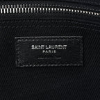Linen Calfskin Rive Gauche Tote Black