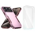 Entronix Bundle Compatible with iPhone 17 Pro Max - Soft-Touch Dual-Layer Case & 2 Clear Screen Protector